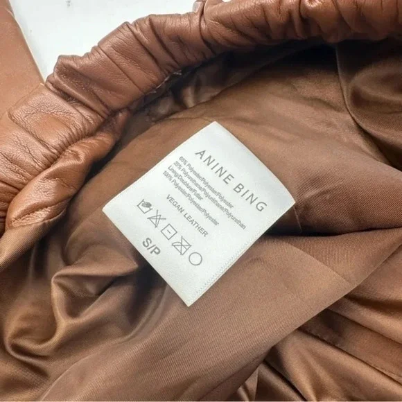 Anine Bing Colton Track Pant in Brown Small B1024 - Picture 8 of 8